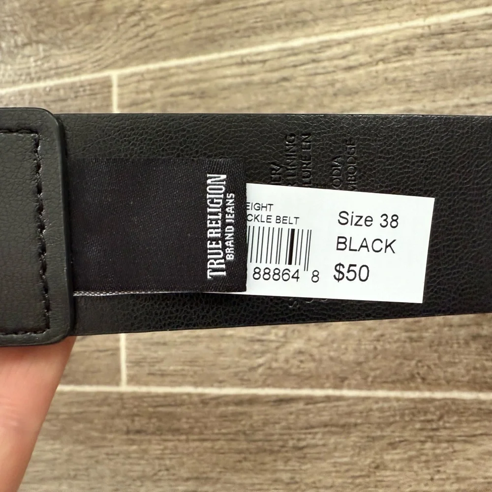True Religion Black Belt Bag with Silver Accent